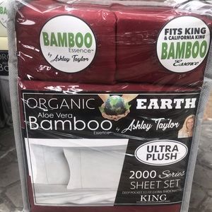 Bed Sheet Set King/Cal King Burgundy